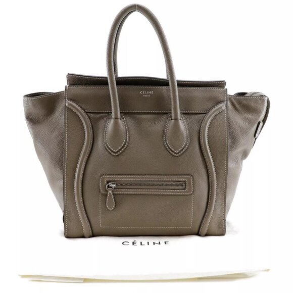 CELINE Luggage mini Tote Bag leather Women